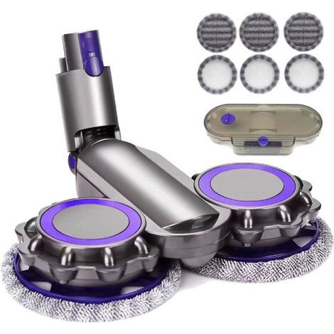 Elektrischer Wischmopp Für Nass- Und Trockenreinigung, Kompatibel Mit Dyson V6, V7, V8, V9, V10, V11 + Wassertank + 6 Wischmoppköpfe - Crezuo