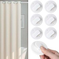 6-teiliges Set Spritzschutzclips, Xu, Selbstklebende Duschvorhangclips, Duschclips, Bohrfreie Duschclips Für Hängende Duschen