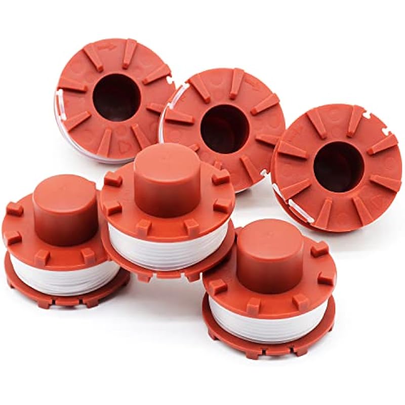 Passende Packung Mit 6 Spulen Trimmerfaden Für Einhell Ge-ct 36/30 Li E Solo Freischneider, Länge 8 M, Durchmesser 2 Mm