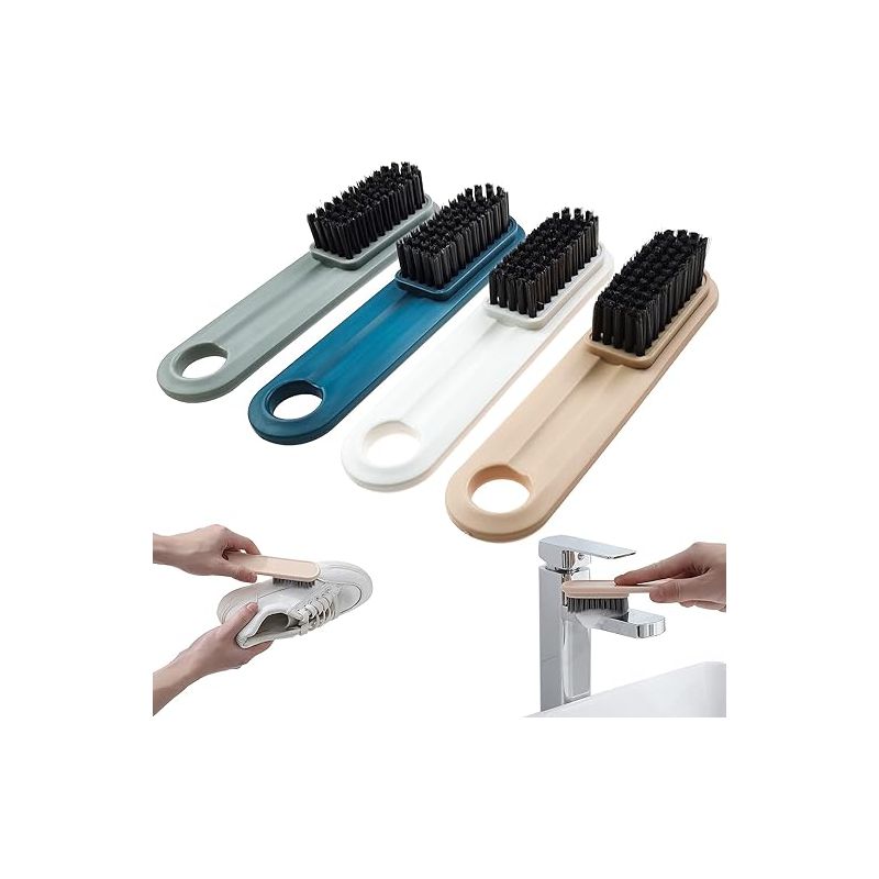 Set Mit 4 Wäschebürsten, Multifunktionale Scheuerbürsten Mit Griffen, Zum Reinigen Von Kleidung, Schuhen, Fliesen, Küchen Und Badezimmern (4 Farben)