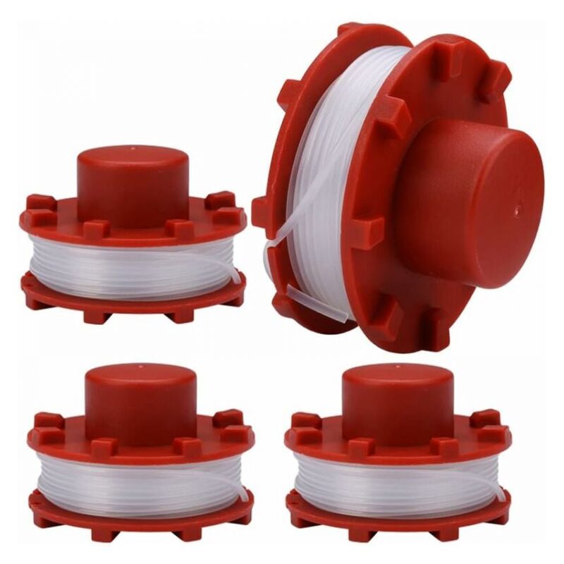 Set Mit 4 Spulen 2 Mm Nylonschnur – Länge 8 Meter – Kompatibel Mit Einhell Ge-ct 36/30 Li E Solo, Agillo 36/255 Bl, Agillo 18/200 Freischneidern