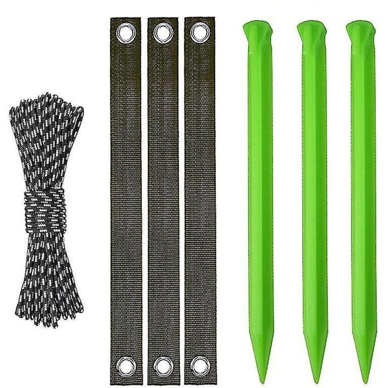 Baumbegradigungsset Mit Gurt, Robustem Seil Und Heringen – Set Bestehend Aus 3 Baumgurten, 3 Heringen, 1 Seil Und Heringen.