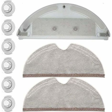Komplettes Reinigungsset Für Den Wassertank Von Xiaomi Roborock S5, S50, S51, S55 Und S6 – 2 Wiederverwendbare Mikrofasertücher – Optimale Saugfähigkeit – Crezuo