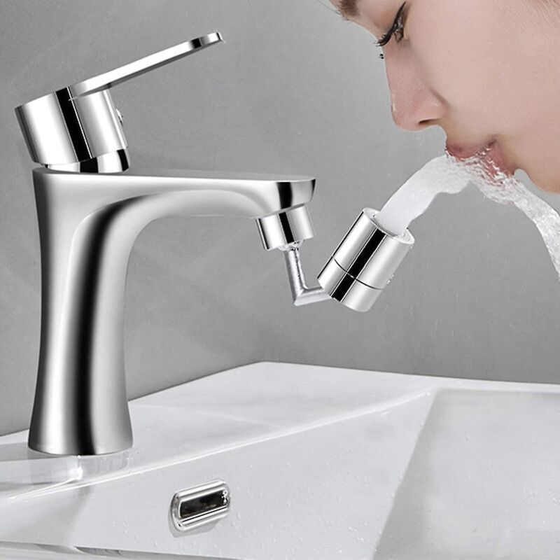 360° Schwenkbarer Wasserhahn. Universeller Wasserhahn Mit Spritzschutzfilter. 720° Schwenkbarer Strahlregler. 2 Einstellbare Modi Mit 4-lagigem Siebfilter. Für M22-m24 (1 Stück).