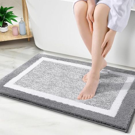 Rutschfeste Mikrofaser-badematte Fürs Badezimmer. Besonders Weich. Saugfähig. Maschinenwaschbar. Schnelltrocknend. 40 X 60 Cm