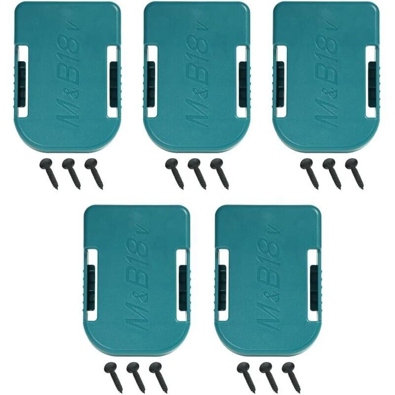 5er-pack Akkuhalterungen Für Makita- Und Bosch-18v-akkus. Akkuhalterung Zur Befestigung Am Gürtelclip, An Der Wand Oder Am Regal.