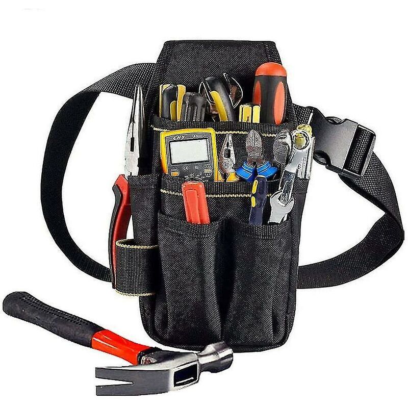 Professioneller Werkzeuggürtel Mit 15 Taschen – Wasserdichtes 600d Oxford-gewebe – Ergonomisches Design Für Hohen Tragekomfort – Maximale Länge: 131 Cm