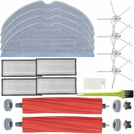 Zubehör Für Den Roborock S7 Maxv Ultra / S7 Maxv / S7 Plus / S7 Max / S7 / S7 Pro Ultra Saugroboter (4 Wischpads + 2 Hauptbürsten + 4 Seitenbürsten + 4 Filter + 2 Reinigungsbürsten) - Crezuo