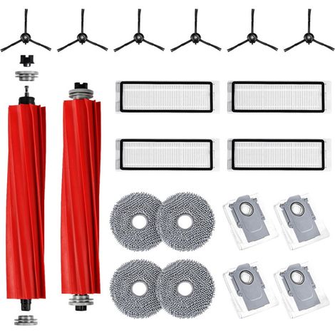 20-teiliges Zubehörset Für Die Roborock Q Revo Saugstation. Ersatzteile. Enthält 2 Hauptbürsten, 4 Reinigungstücher, 4 Hepa-filter, 6 Seitenbürsten Und 4 Staubbeutel.