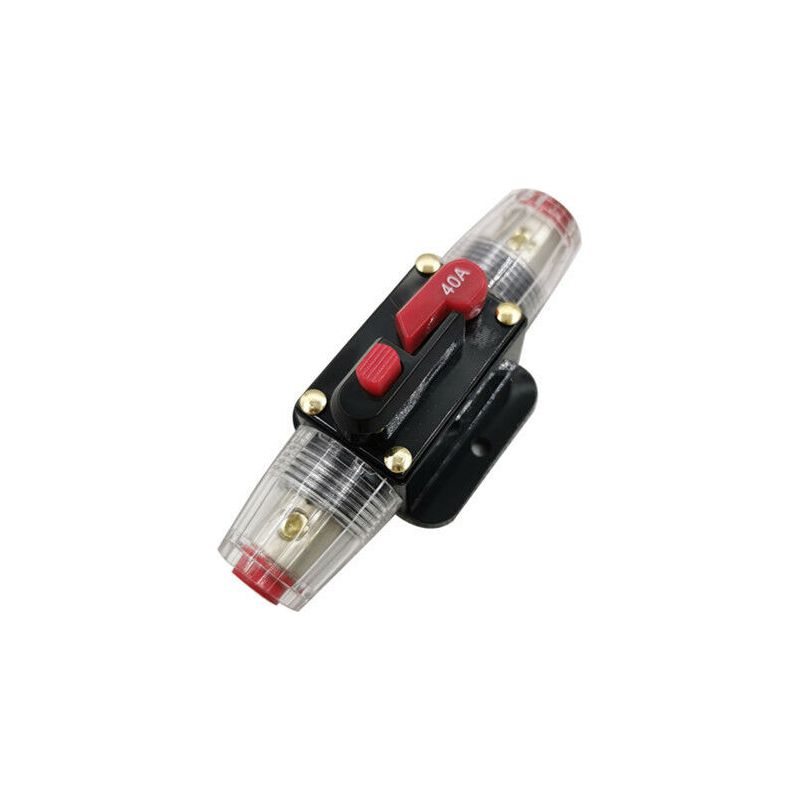 40-a-leistungsschalter, 12-24-v-dc-inline-sicherungshalter, Manueller Rückstellschalter Für Auto-audio-sicherung, Inline-sicherungsblock Zum Schutz Des Audiosystems (40 A)