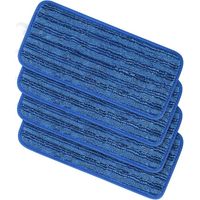 4er-pack Wiederverwendbare Tücher Für Swiffer Wetjet, Ersatztücher Für Swiffer Wetjet Wischmopps, Waschbare Mikrofaser-wischmopps Zur Reinigung Trockener Oder Nasser Böden (4 Stück - Schwarz)