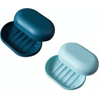 2er-set Seifenschalen Mit Deckel. Wasserdichte Reiseseifenschale. Wiederverschließbar. Ideal Für Dusche, Reisen, Wandern, Badezimmer, Schule Und Fitnessstudio.