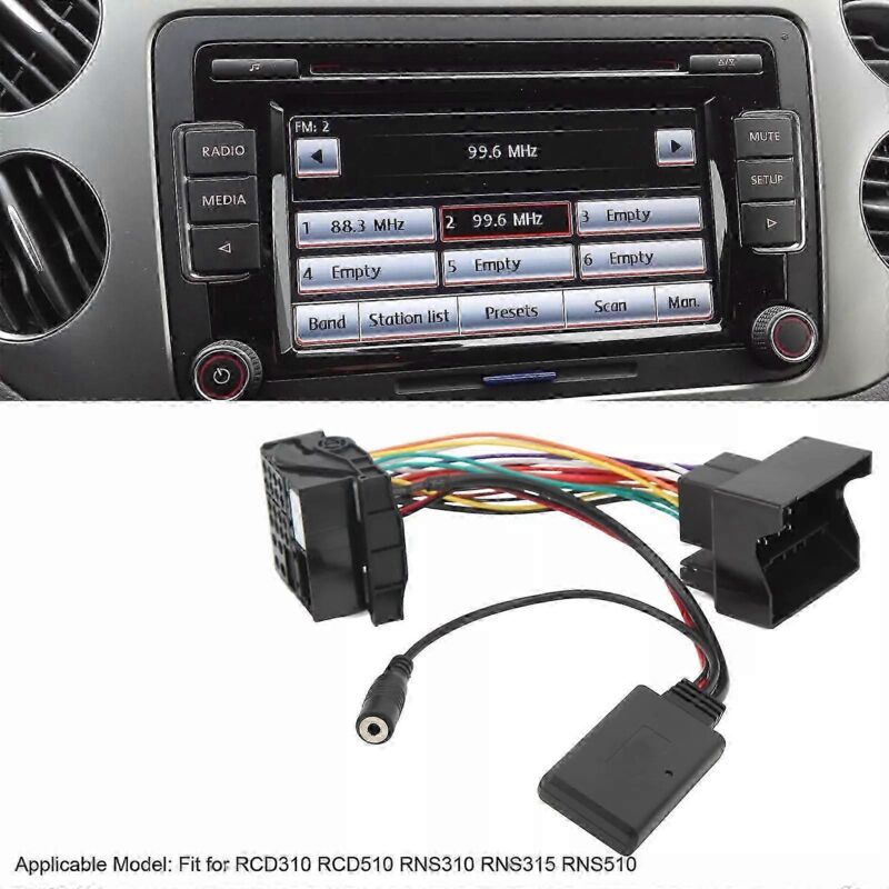 Bluetooth 5.0 Aux-kfz-adapter Mit Freisprechmikrofon Für Rcd310, Rcd510 Und Rns310