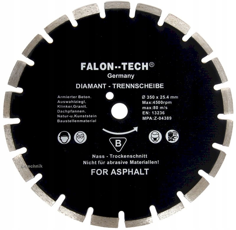 Falontech Diamantblatt Für Asphalt 350 X 25,4
