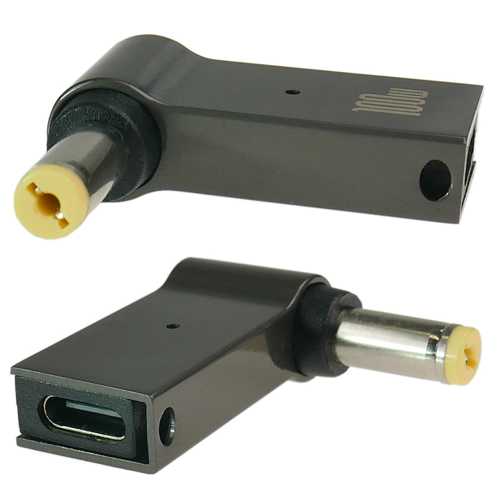 Usb-c-adapter Zur Stromversorgung Eines Laptops Mit Einer 5,5 X 1,7 Mm Buchse