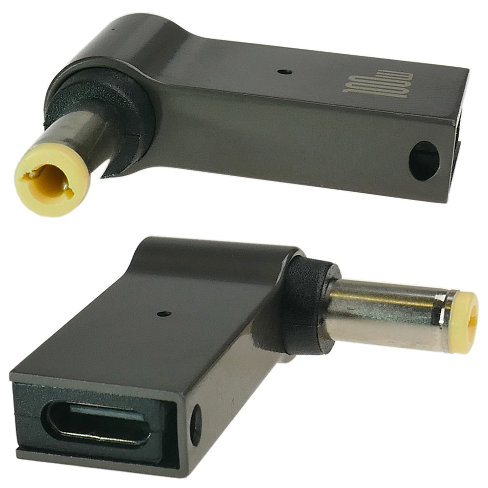 Usb-c-adapter Zur Stromversorgung Eines Laptops Mit Einer 5,5 X 2,5 Mm Buchse