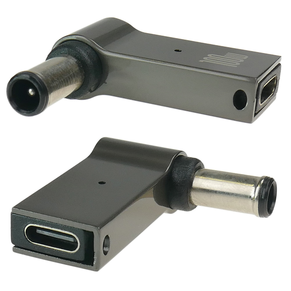 Usb-c-adapter Zur Stromversorgung Eines Laptops Mit Einer 6,4 X 4,4 Mm + Stiftbuchse