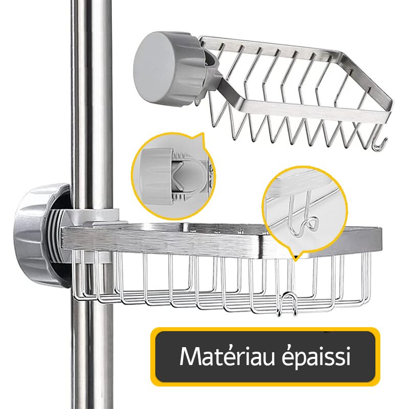 Oem – Porte-savon Amovible Sans Perçage Pour Tringle 20-32mm – Acier Inoxydable 304 – Drainage Efficace – Installation Rapide