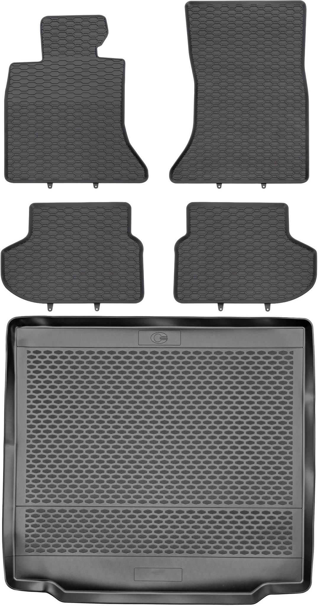 Bmw 5er F11 Touring/kombi (2013–2017) – Set: Gummifußmatten + Kofferraummatte