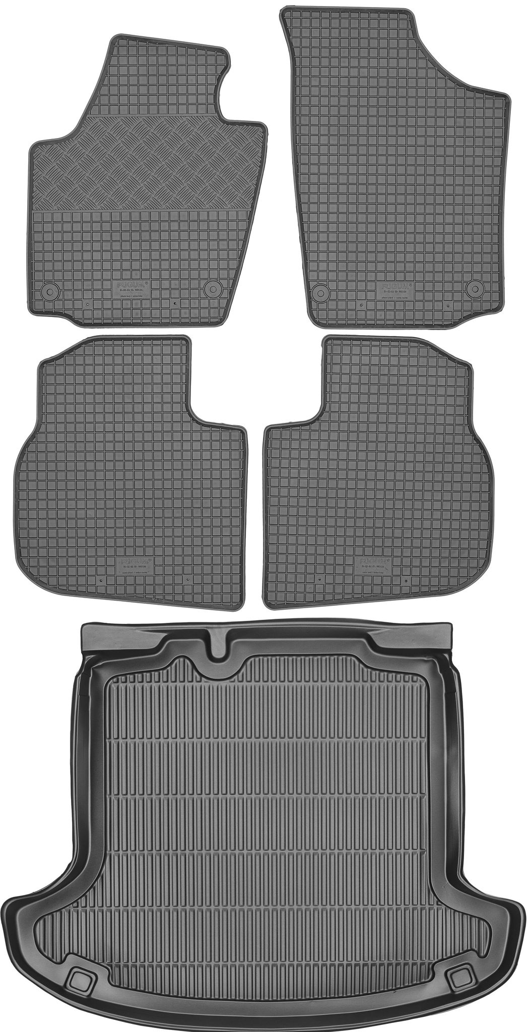 Seat Toledo Iv Liftback (2012–2018) – Set: Gummifußmatten + Kofferraummatte
