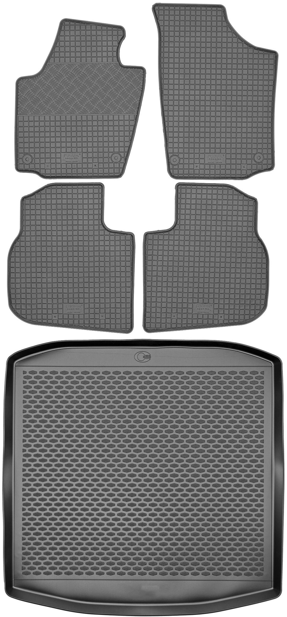 Seat Toledo Iv Limousine/schrägheck (2012–2018) – Set: Gummifußmatten + Kofferraummatte
