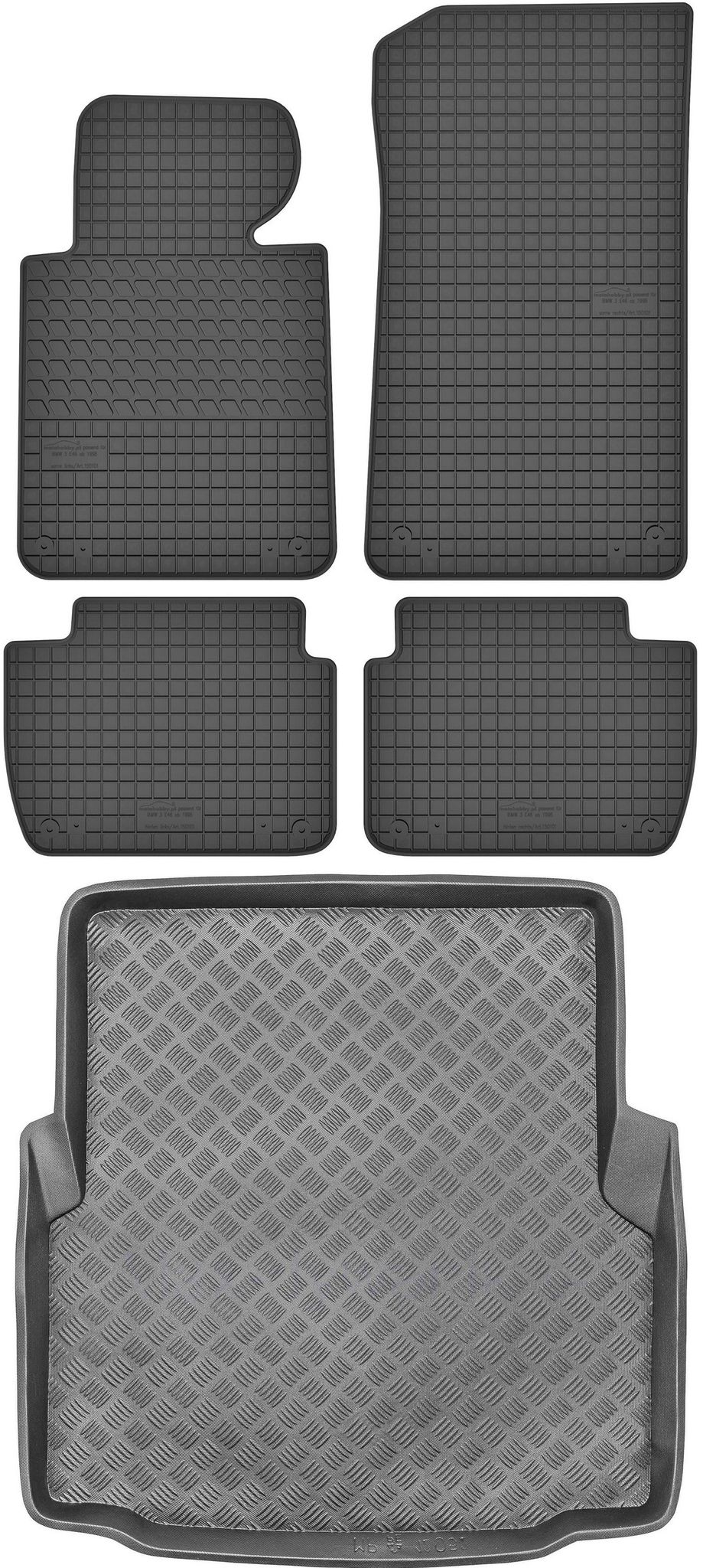 Bmw 3er E46 Touring (1999–2005) – Set: Gummifußmatten + Kofferraummatte