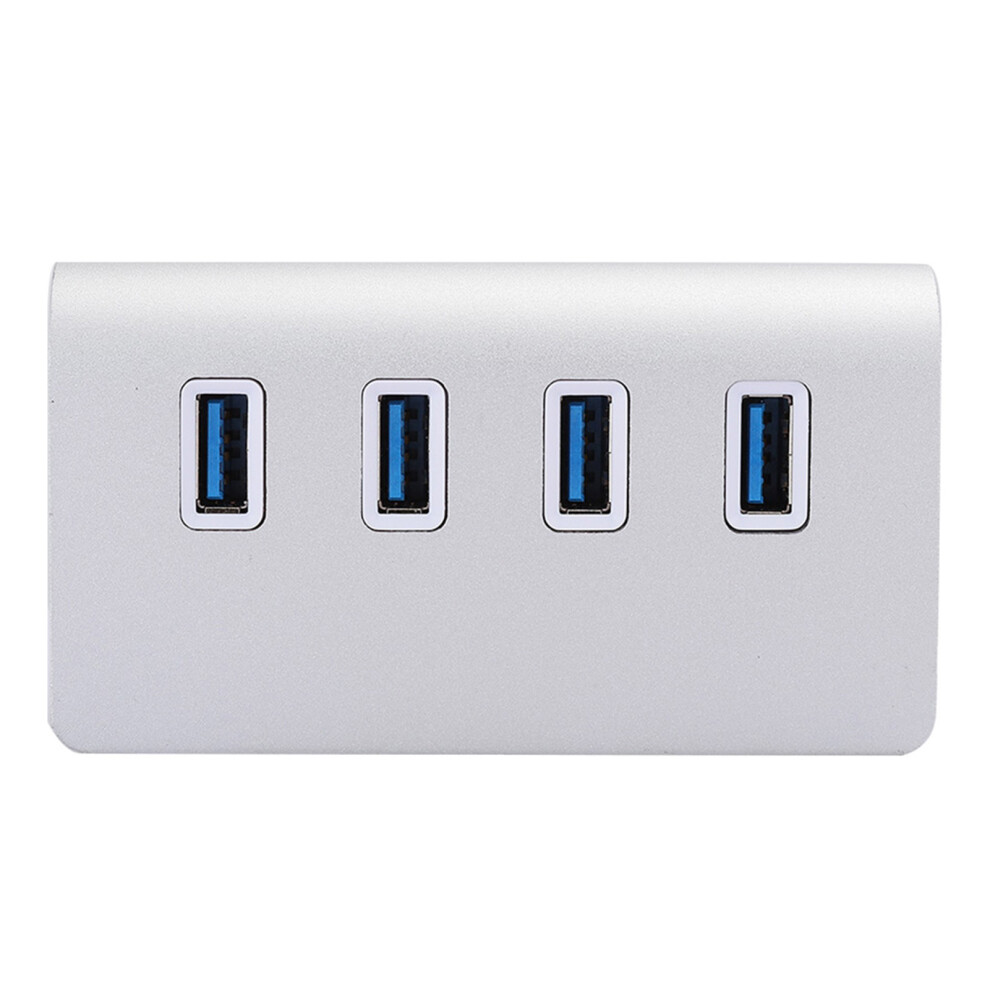 Usb 3.0 Hub/splitter, 4-port-gehäuse Aus Aluminiumlegierung, Hochgeschwindigkeits-usb-hub Mit Led-anzeigen, Überlastungsschutz, Unterstützt Plug-and-play Und Hot-swapping Sowie Übertragungsgeschwindig