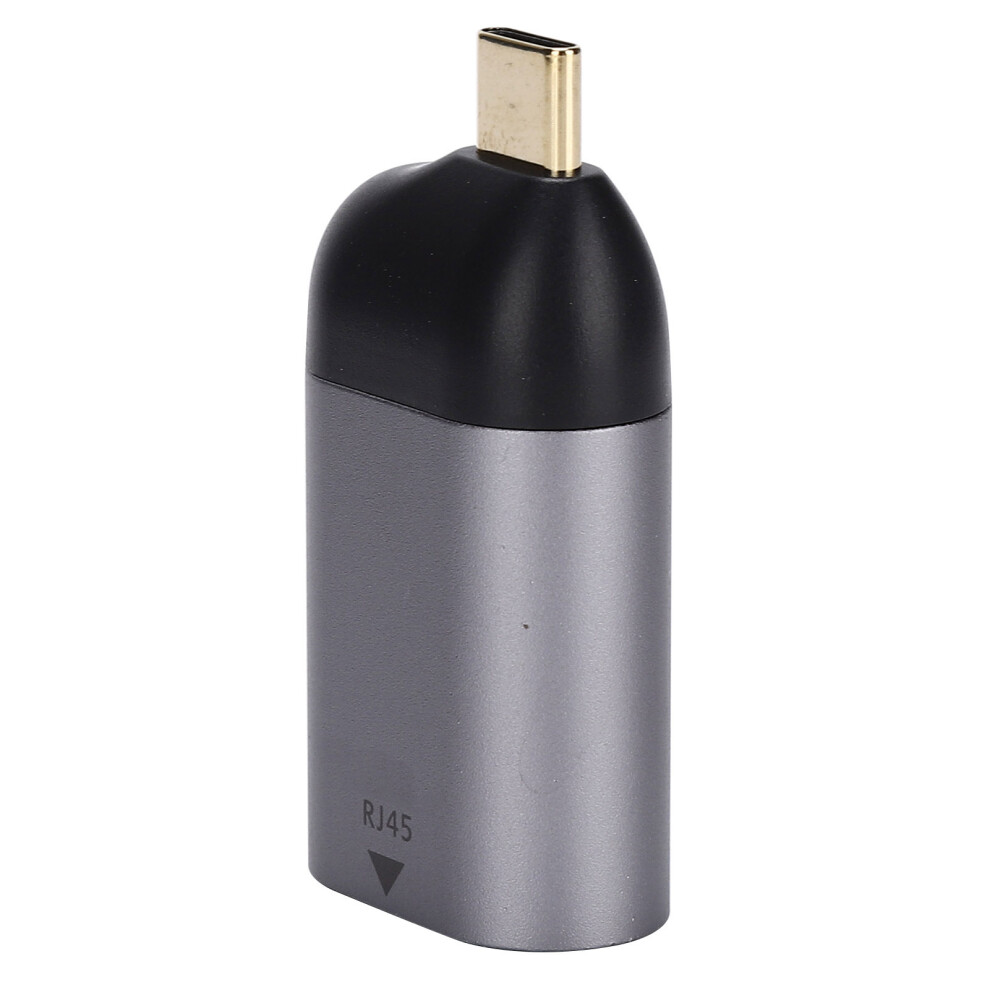 Usb Typ-c Zu Ethernet-konverter, Gigabit-netzwerkadapter Aus Aluminiumlegierung, Unterstützt Übertragungsgeschwindigkeiten Von 10/100/1000 Mbit/s, Geeignet Für Laptops, Macbook Und Ipad Pro, Unterstüt