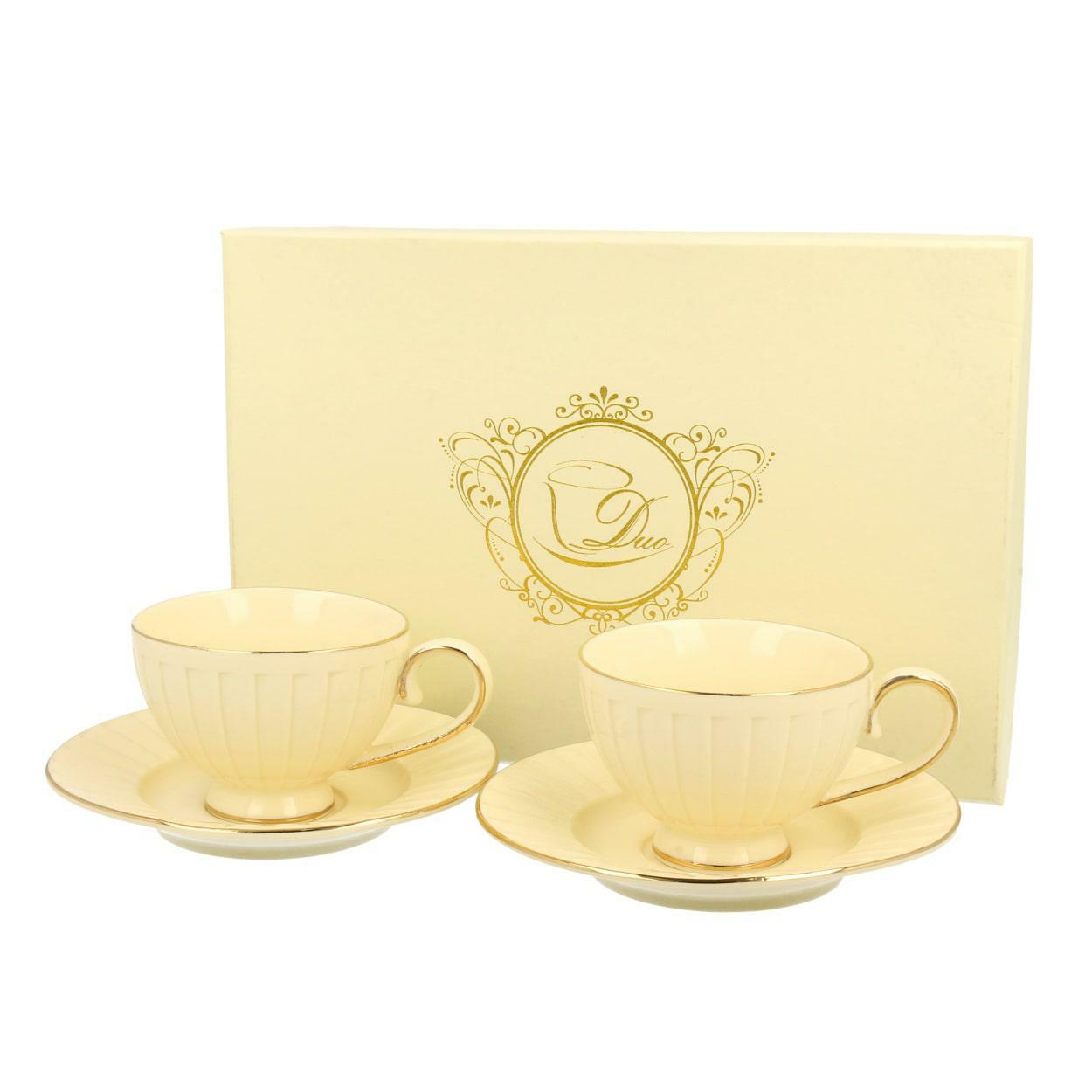 Set Mit 2 Ecrufarbenen Nina-espressotassen