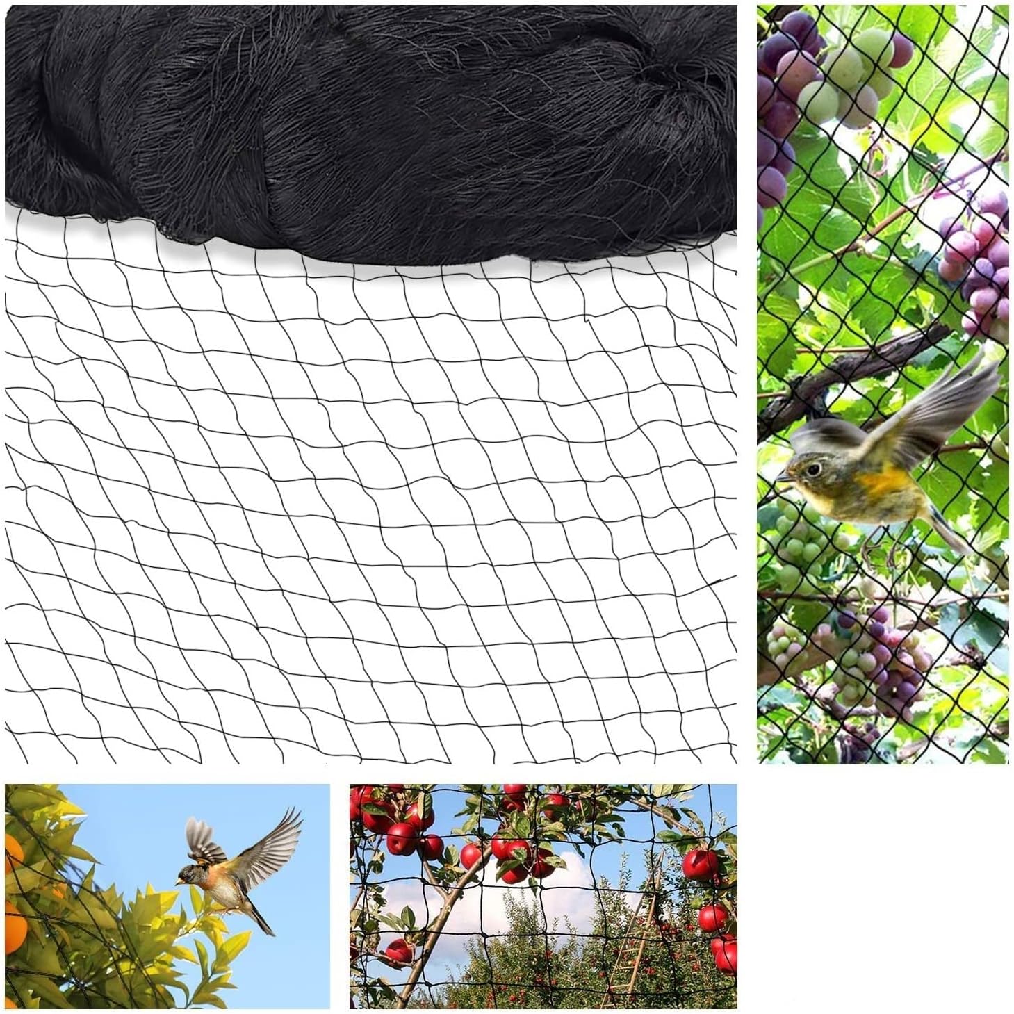Vogelschutznetz 15 M X 15 M, Vogelschutznetz, Pflanzenschutznetz, Teichschutznetz, Netz Für Garten, Balkon Oder Teich, Ideal Für Kirschbäume, 5 X 5 Cm Maschenweite.