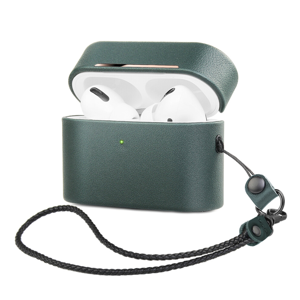 Diese Schutzhülle Aus Hochwertigem Leder Für Airpods Verströmt Einen Natürlichen Lederduft, Ist Kratzfest Und Verfügt Über Ein Mikrofaserfutter Für Zusätzlichen Schutz. Sie Unterstützt Außerdem Kabell