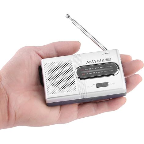 Mini-tragbares Stereoradio – Am/fm, Batteriebetrieben, Teleskopantenne, Großer Lautsprecher, Kopfhöreranschluss