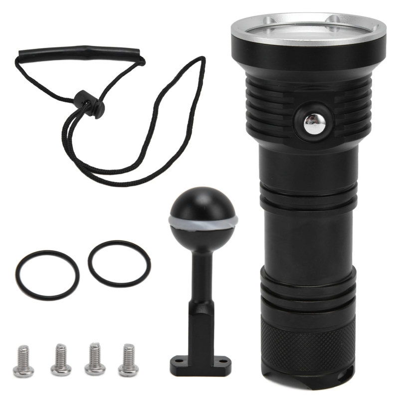 12-led-taschenlampe Aus Aluminium, Schutzart Ip68, 10000 Lm, 3 Farben Und 5 Leuchtmodi Zum Tauchen Und Angeln