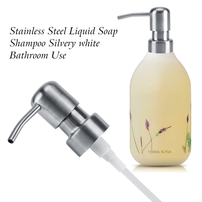 Pumpflasche Aus Edelstahl 304 Für Flüssigseife Und Shampoo, Silberweiß, Für Küche Und Bad (für 2,5 Cm)