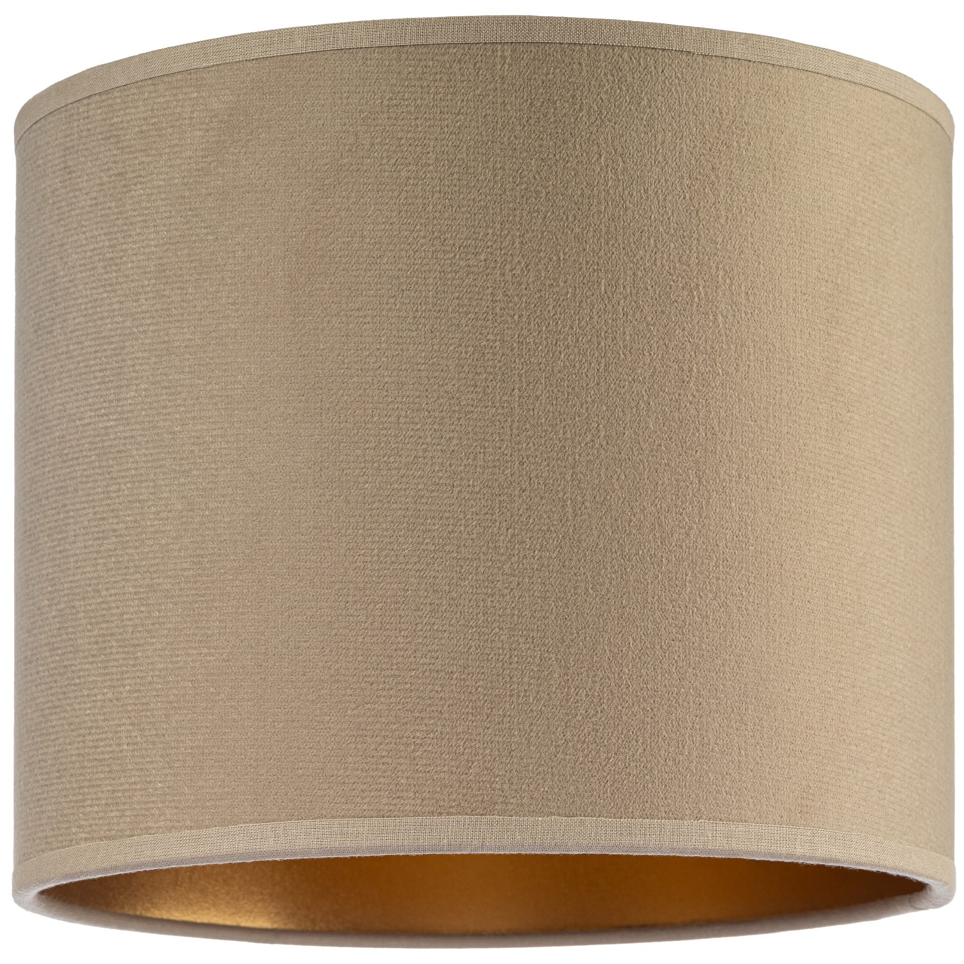 Tornado-lampenschirm, Rund, 20 Cm, Samt, Cappuccino-gold