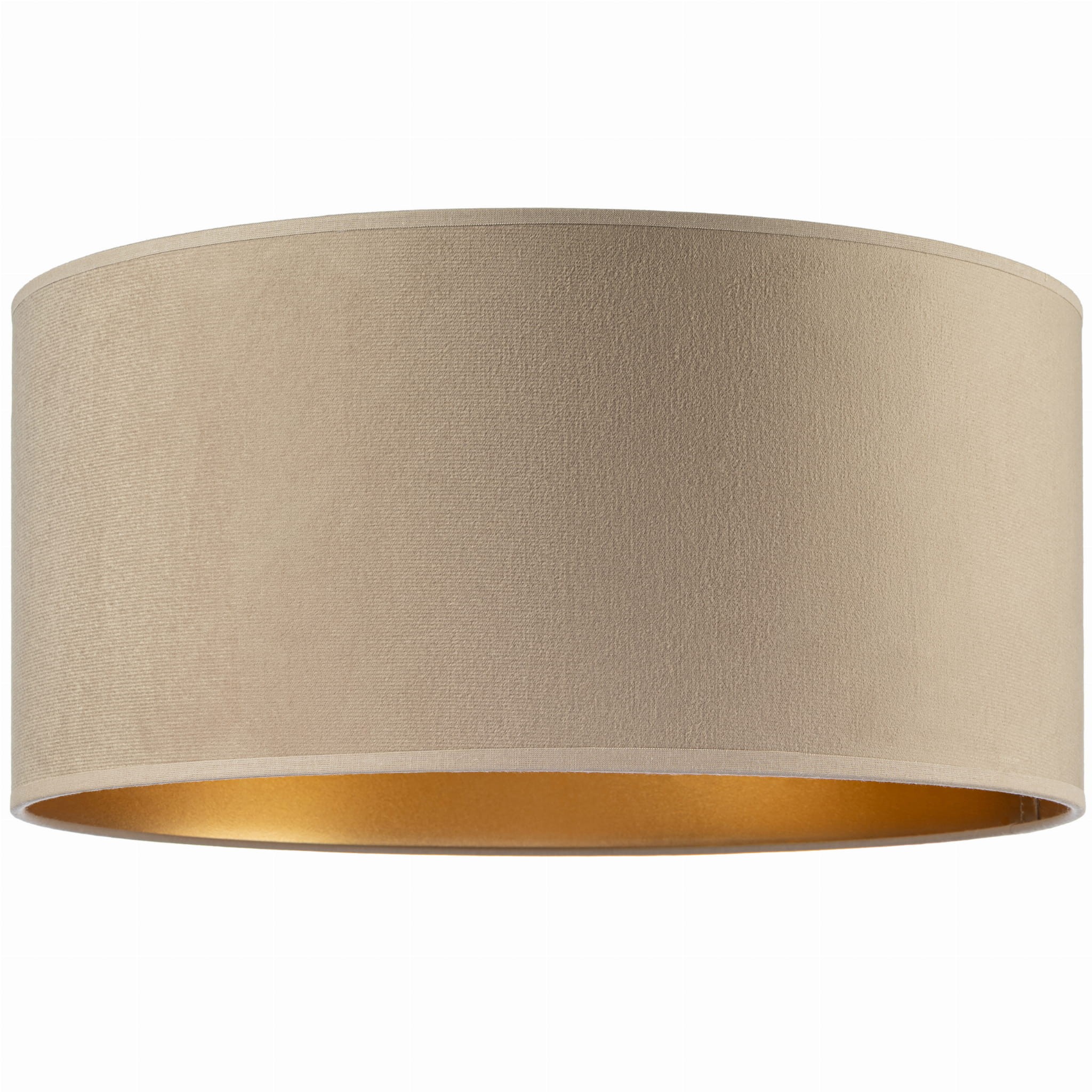 Tornado Lampenschirm Rund 40 Samt Cappuccino-gold