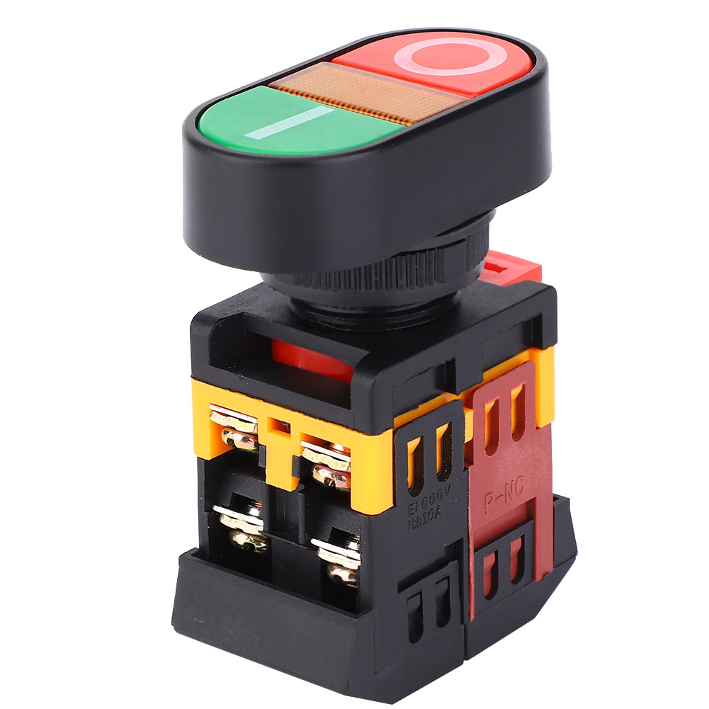 Apbb-22/25n Doppel-drucktaster Mit Led-anzeige, Momentanschalter Nonc (220 V Ac)