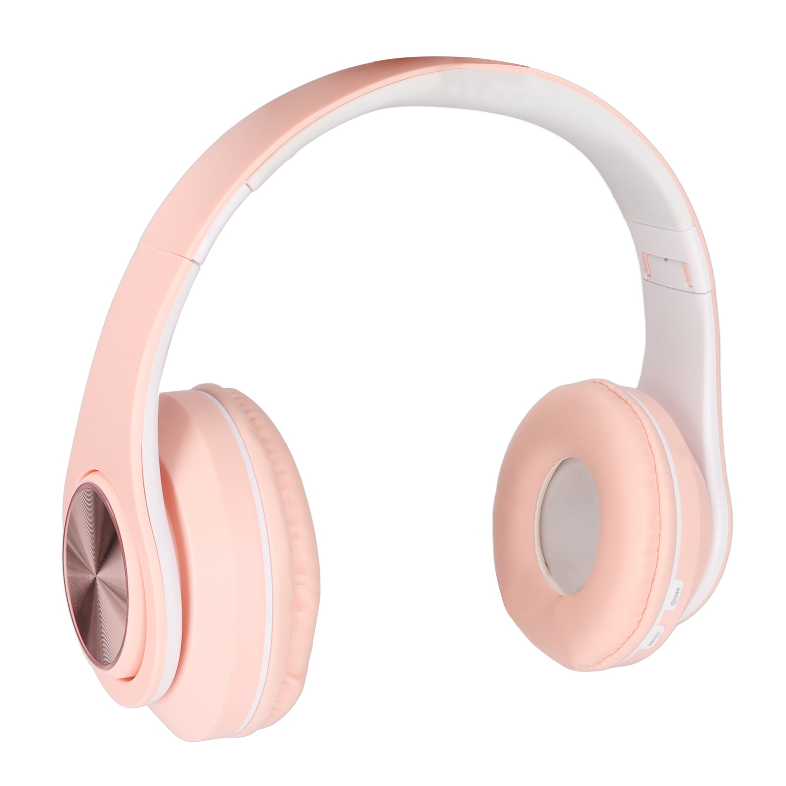 Faltbarer, Ohrumschließender, Kabelloser Bluetooth-kopfhörer Mit Geräuschunterdrückung Und Farbigen Lichtern, Pinkfarben, Für Handys Und Laptops