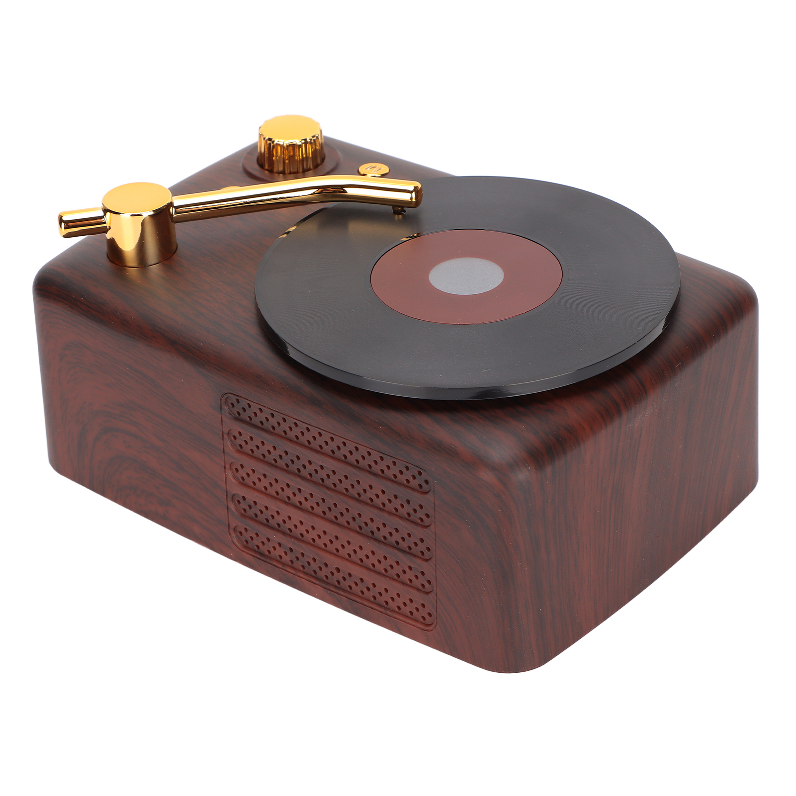 Usb-wiederaufladbarer Stereo-bluetooth-lautsprecher Im Retro-schallplattenspieler-design, Mini-funklautsprecher Für Auto, Laptop Und Mobiltelefon