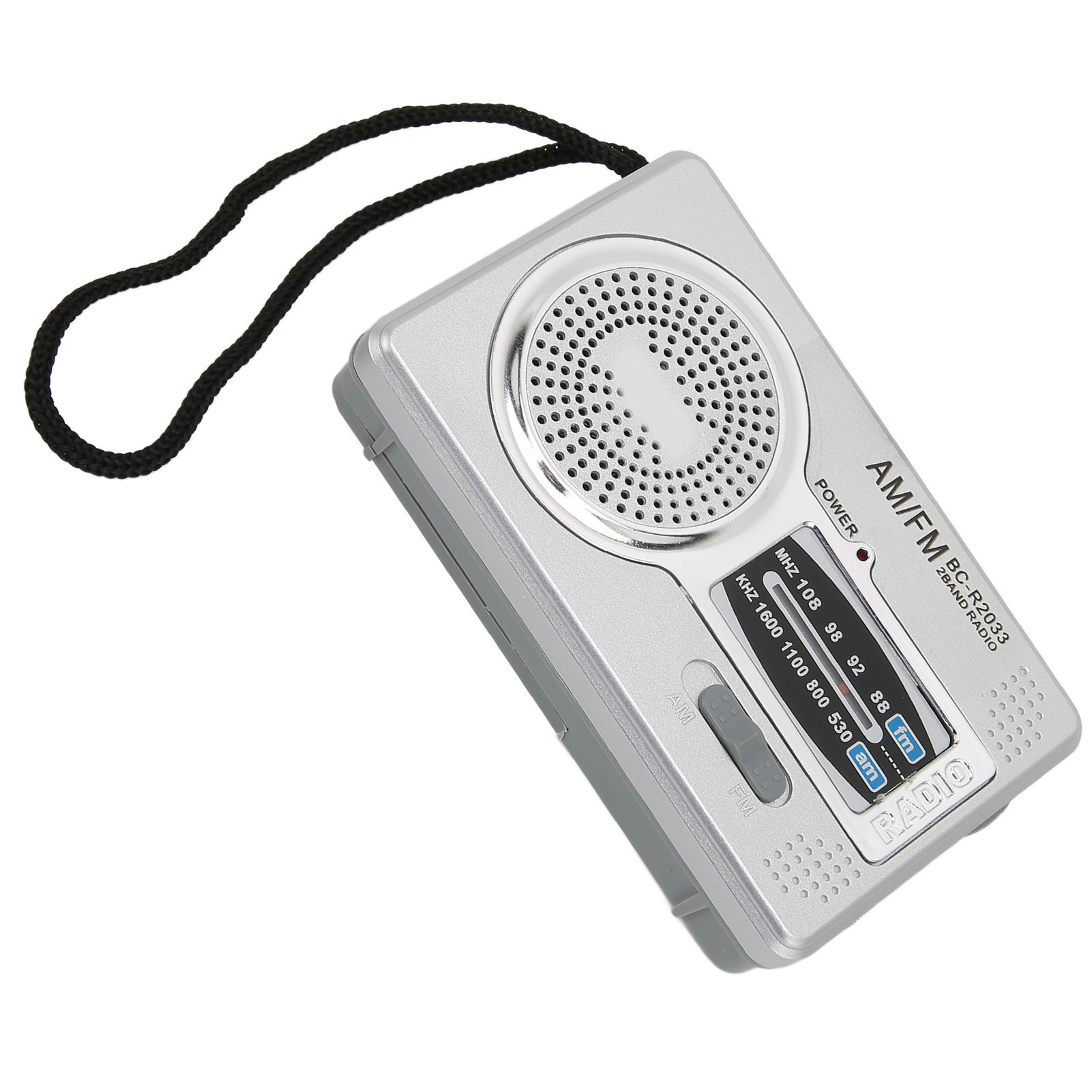 Am/fm-transistorradio, Mini-taschenradio Mit Lautsprecher Und Kopfhöreranschluss, Silbergrau, Dsp-chip.