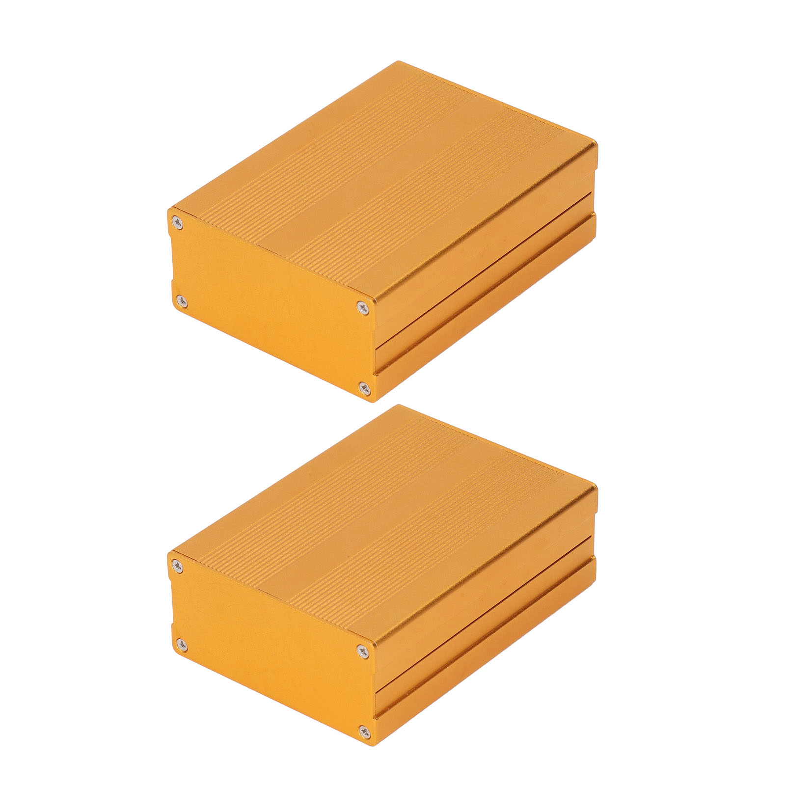 Elektronikgehäuse Mit Separaten Fächern, Sandgestrahlt Und Oxidiert, Aus Aluminiumlegierung, Vergoldete Netzteilanschlussdose