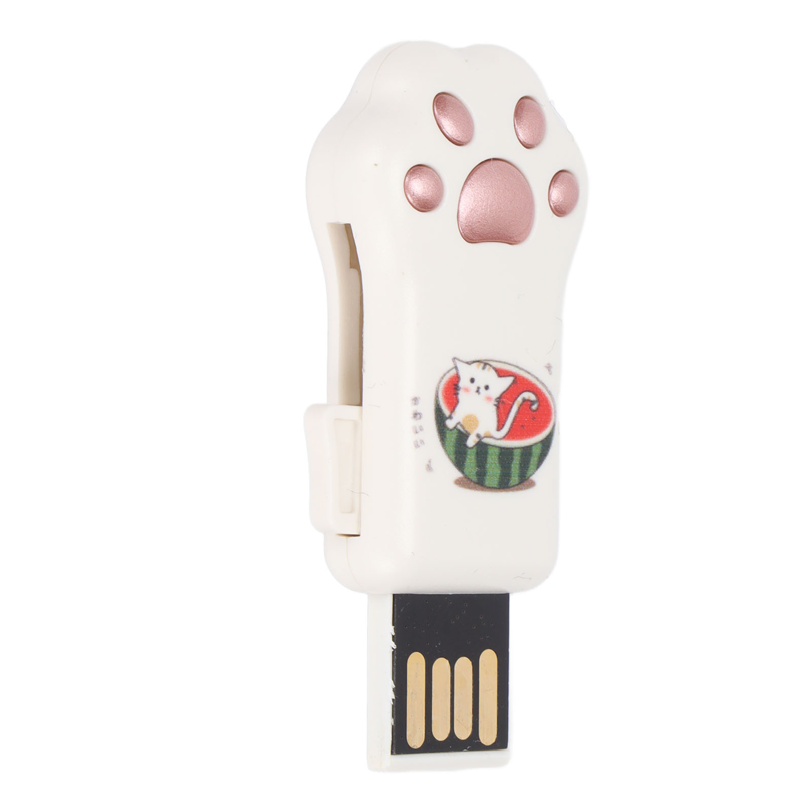 Usb-2.0-stick In Katzenpfotenform Mit Roségoldenem Wassermelonen-design Zur Datenspeicherung Und -übertragung Am Pc/auto. Kapazität: 64 Gb.
