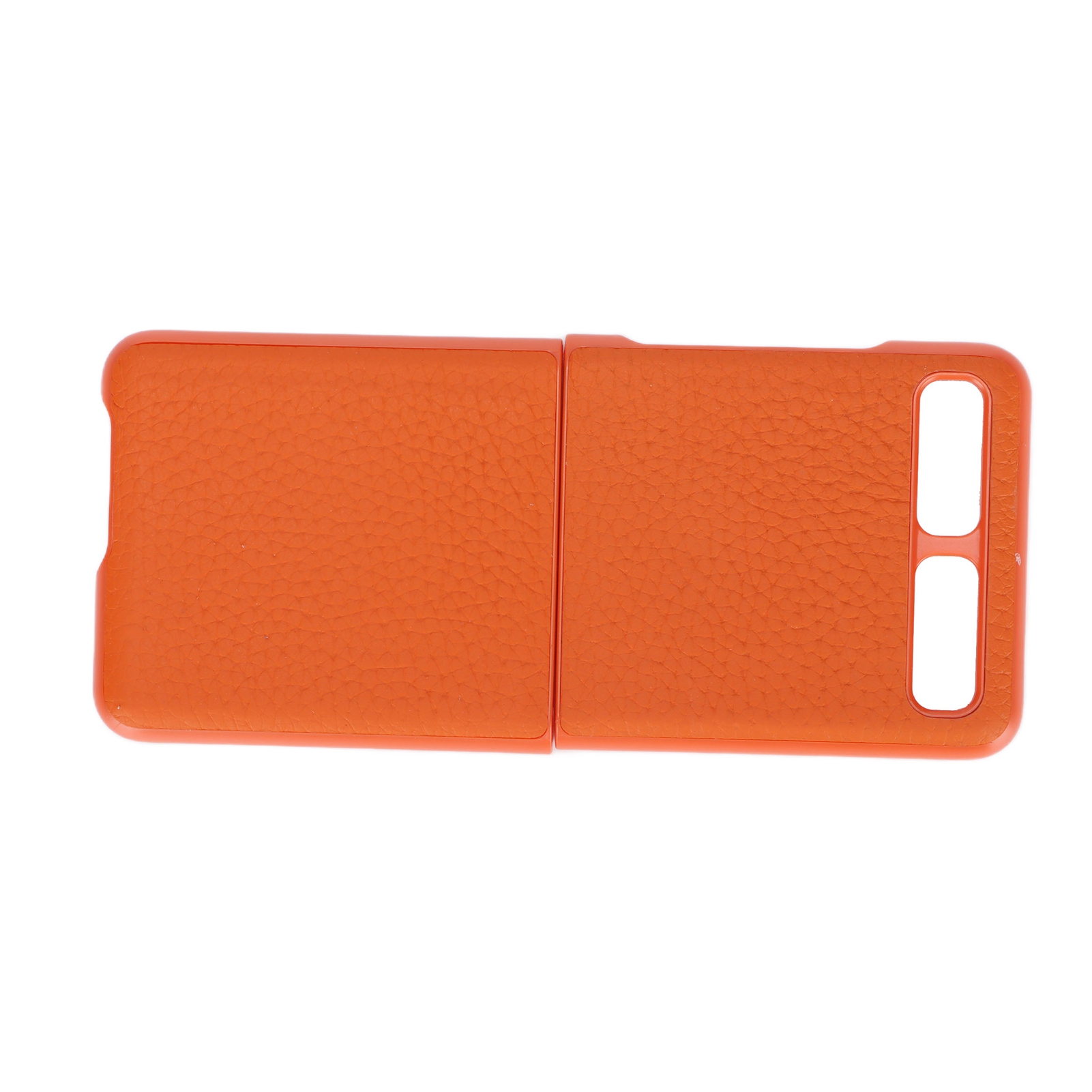 Leder-handyhülle Mit Schutzhülle Für Samsung Galaxy Z Flip, Kratzfest, Orange, Typ 1