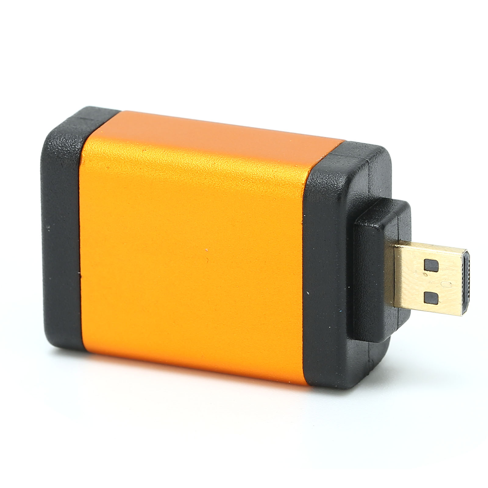 Micro-hd-multimedia-adapter (stecker Auf Buchse), Vergoldet, 4k X 2k, Orange
