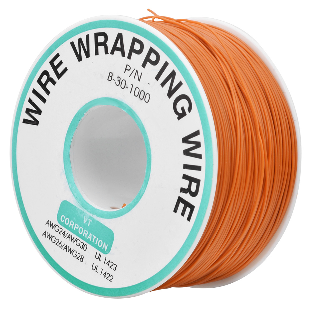 Orangefarbenes Ok-draht-verbindungskabel Für Die Reparatur Von Leiterplatten, Niedriger Widerstand, 30 Awg-querschnitt, 300 M Länge.