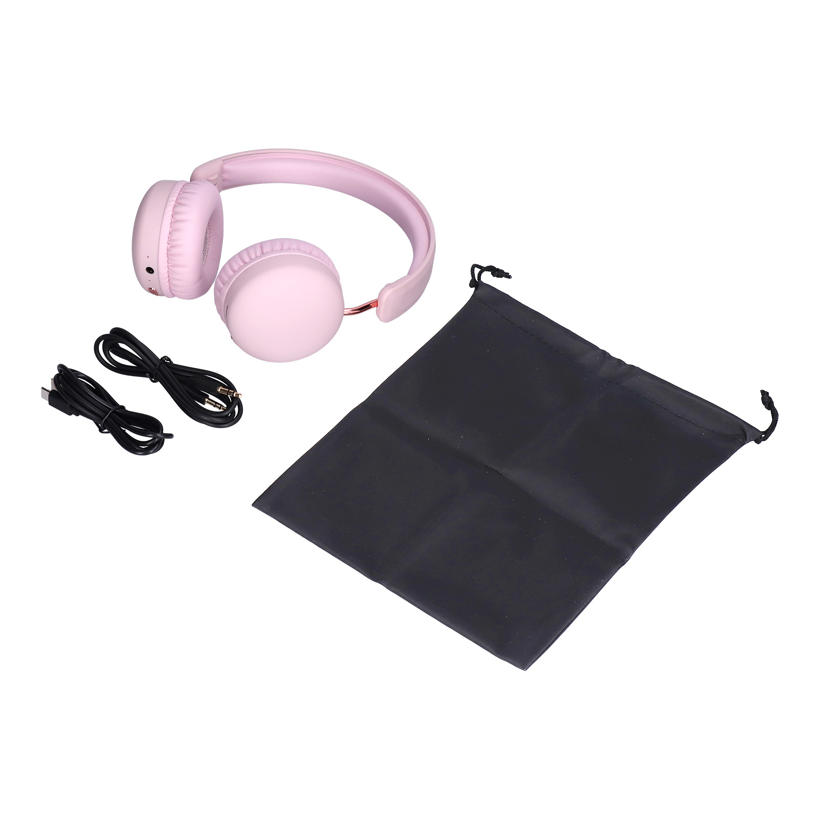 Faltbarer Kabelloser Bluetooth-over-ear-kopfhörer Mit Tiefen Bässen Und Geräuschunterdrückung Für Laptop/pc (rosa)