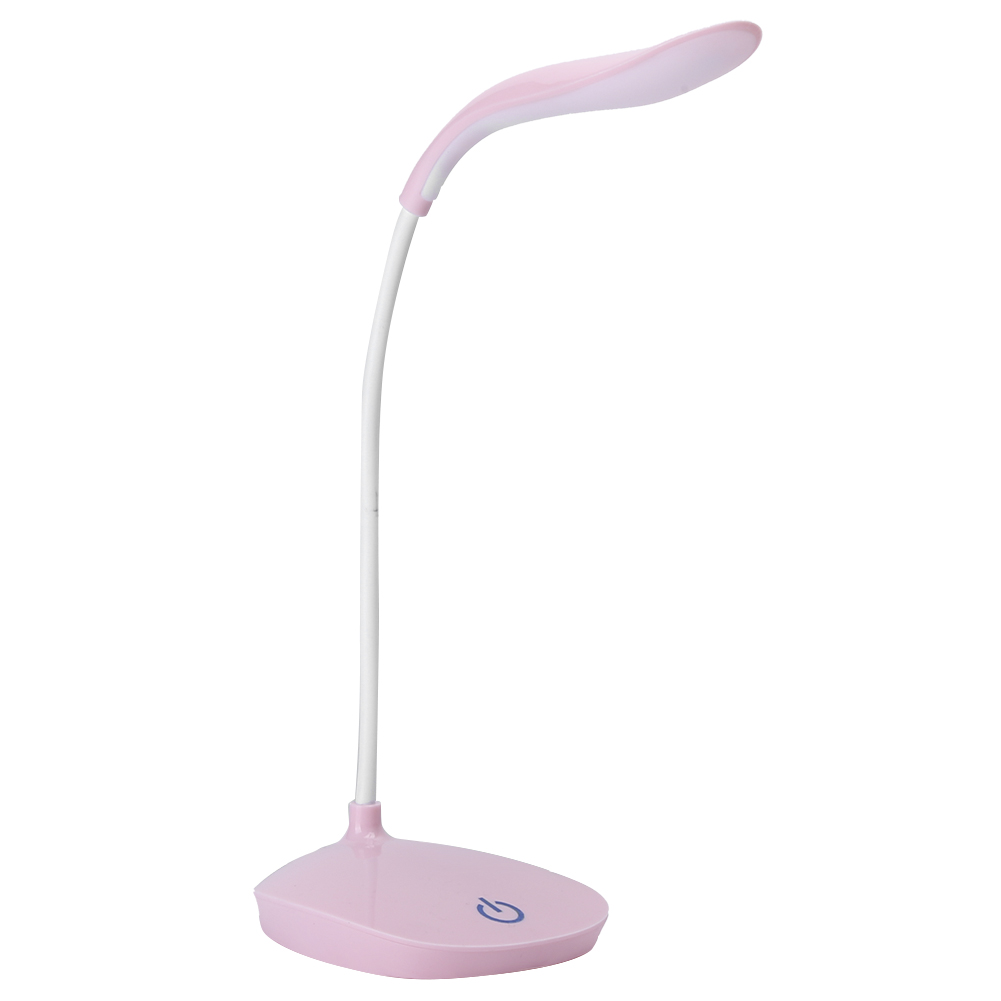 Tragbare, Per Usb Aufladbare Touchscreen-schreibtischlampe Mit Augenschutz, Nachtlicht Für Schüler, Rosa