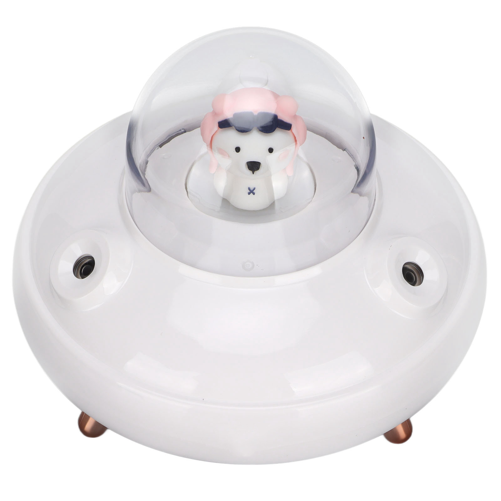 Niedlicher Ufo-mini-luftbefeuchter (500 Ml) Mit Doppeldüse, Kleiner Kaltnebel-luftbefeuchter Für Büro, Reisen, Schlafzimmer, Kinderzimmer, Auto, Weiß