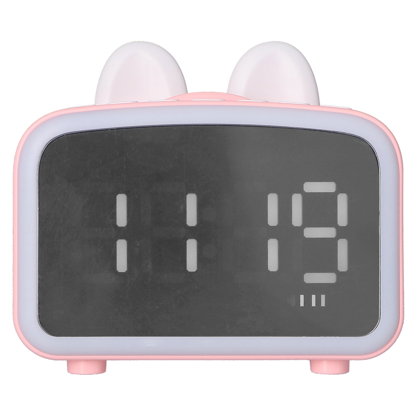 Mini-cartoon-wecker Mit Digitalem Bluetooth-lautsprecher Und Multifunktionsfunktion, Ideal Für Schlafzimmer Oder Büro (rosa).