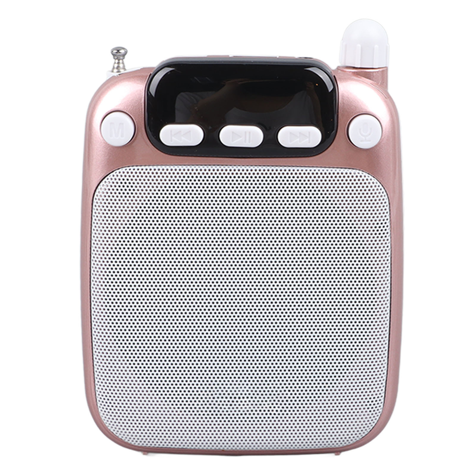 Tragbarer, Wiederaufladbarer Bluetooth-sprachverstärker Mit Kabelgebundenem Mikrofon Und Headset Für Lehrer, Roségold